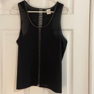 Sleeveless black shirt